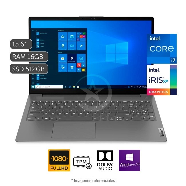 Laptop Lenovo V15 G5, Intel Core i7-13620H Hasta 4.9 GHz, RAM 16GB, SSD 1TB, LED 15.6" Full HD, Wi-Fi, Bluetooth, Windows 11 Pro