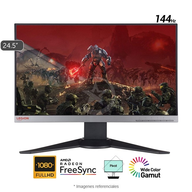 Monitor Gaming Lenovo Legion Y25f-10, 24.5" FullHD, 16:9, HDMI, DP, USB, 144Hz, 1ms, AMD FreeSyncTM