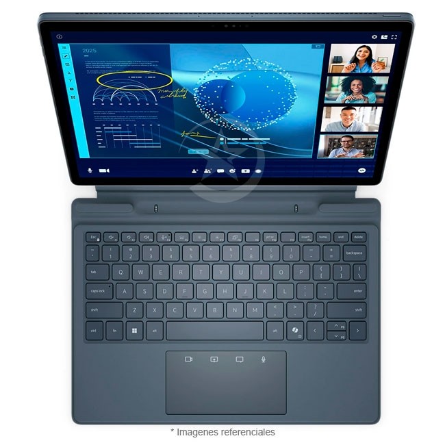 Combo-Tablet Dell Latitude 7350, 2-en-1 Desmontable, Intel Core Ultra 7 164U Hasta 4.8 GHz, RAM 16GB, 512GB SSD, Pantalla 3K Touch 13.3", W11Pro + Teclado de Viajes