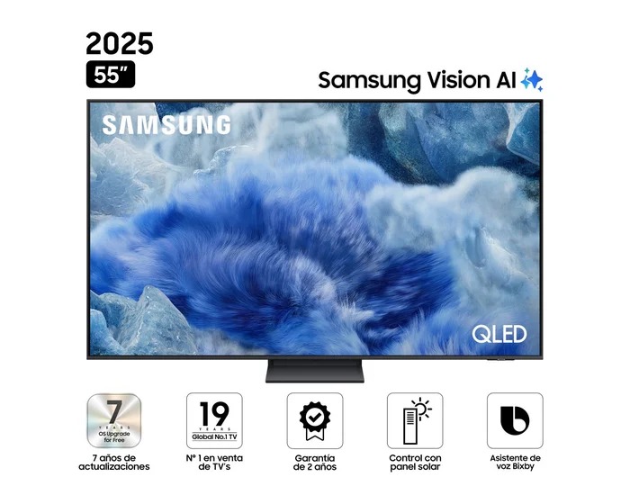 Televisor Samsung Smart TV 55" QLED 4K UHD Vision AI QN55Q8FAAGXPE