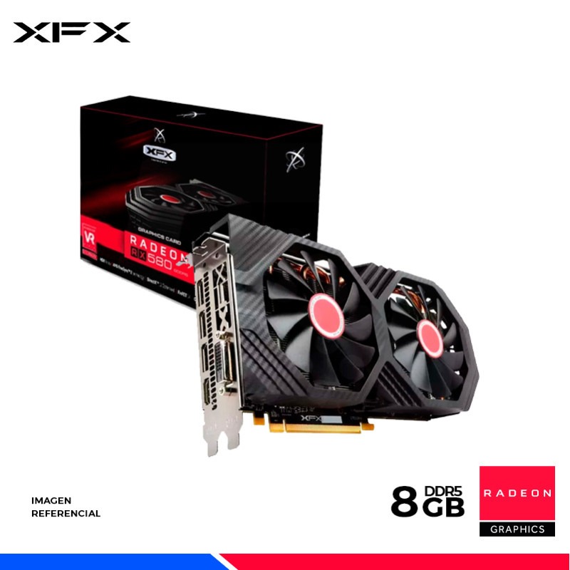 VGA XFX RADEON RX 580 2048SP, EDICION 8GB DDR5, 256 Bit
