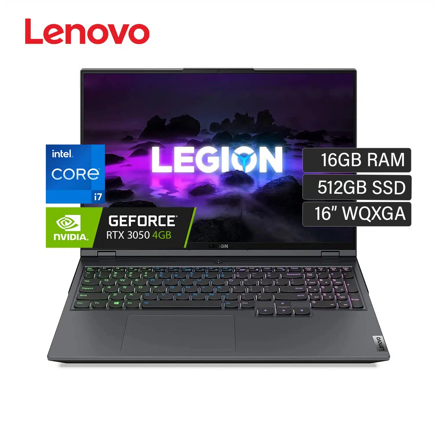 Laptop Lenovo Legion 5 15ITH6H Intel Core I7 11800H RAM 16GB Disco 512GB SSD Video NVIDIA RTX 3050 4GB 16″ WQXGA Windows 10
