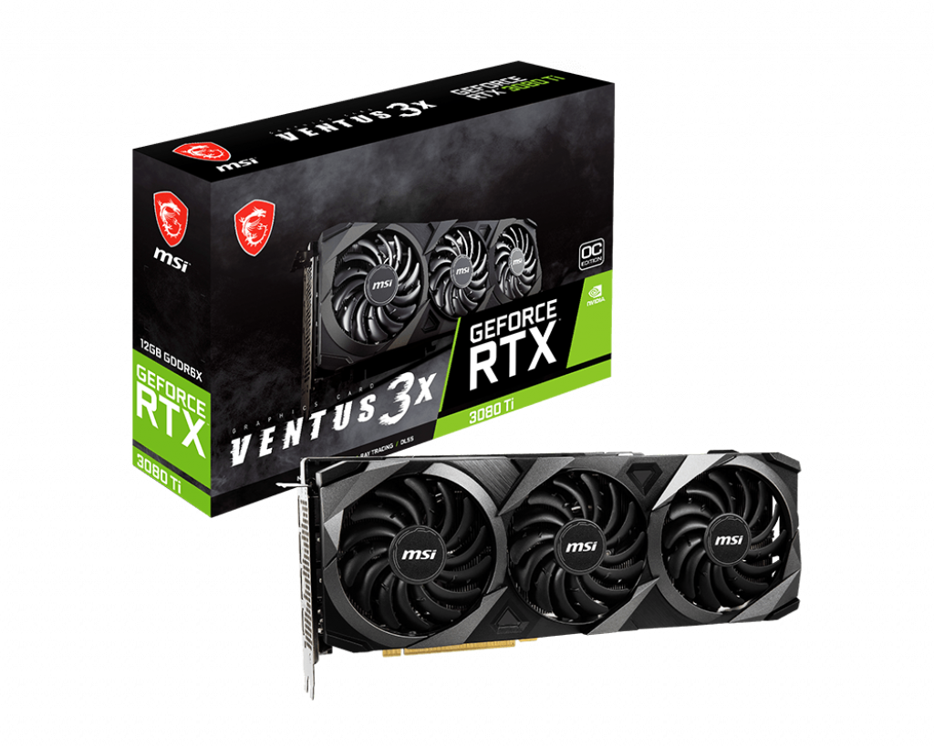 TARJETA MSI RTX 3080TI VENTUS 3X 12G GDDR6X OC PCI GEN 4