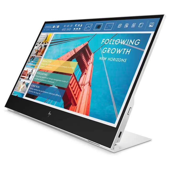 Monitor Portatil HP E14 G4, 14" FHD IPS 1920X1080 USB, Color Plata