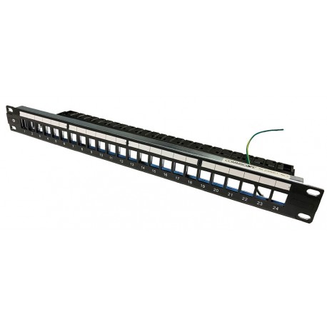 Patch Panel Modular Vacio AMP Commscope 24 puertos Categoria 6A ( 2153437-1)