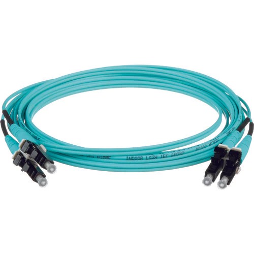 Patch cord LC/LC duplex aqua de 3mts OM4 aqua Panduit