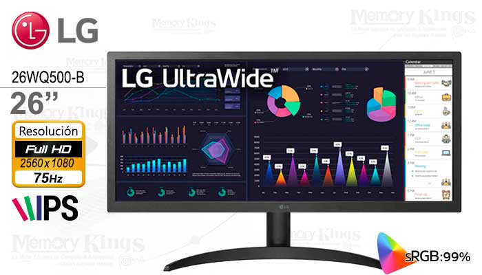 monitor lg 26wq500-b, 25.7 ips, ultrawide full hd, 2560 x 1080, hdmi.[@@@]
