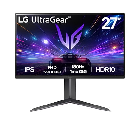 MONITOR 27 LG 27GS65F-B Gaming UltraGear iPS FHD 180HZ 1MS, PIVOTE