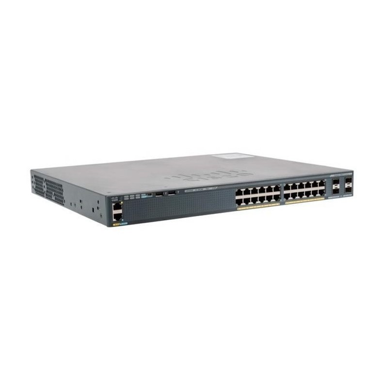 Switch Cisco Catalyst 2960X 24 Puertos GbE PoE+ 4SFP GbE WS-C2960X-24PS-L