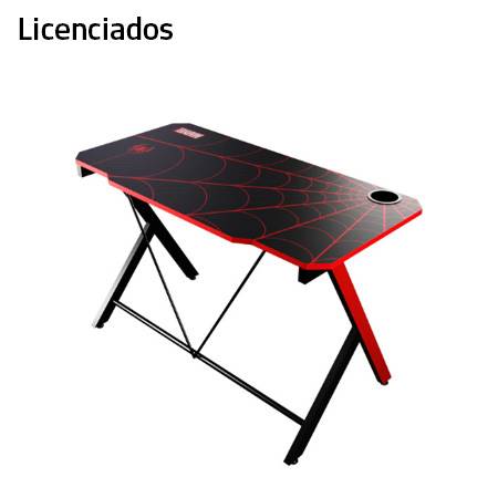 MESA P/ VIDEOJUEGOS XTECH SPIDERMAN C/PORTAVASOS 120X60X76CM BLACK/RED (XTF-MD200SM)