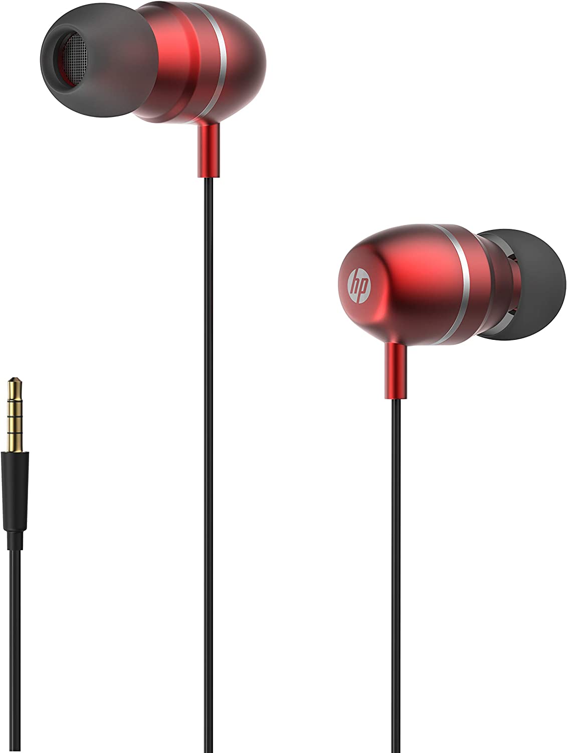 AUDIF IN-EAR HP AJUSTE VOLUMEN Y MICROF DHH-3112 ROJO
