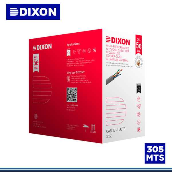 CABLE RED CAT-5e 305mts DIXON 3056 CCA EXTERIORES