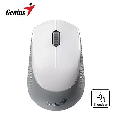 MOUSE GENIUS NX-8000S BT WIRELESS/BLUETOOTH BLUEEYE SILENT ERGONOMICO WHITE/GREY (31030034400)