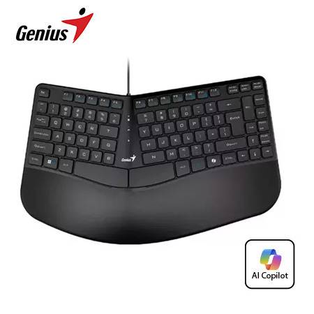 TECLADO GENIUS ERGO KB-700 C/TECLA COPILOT USB SP BLACK (31310053401)