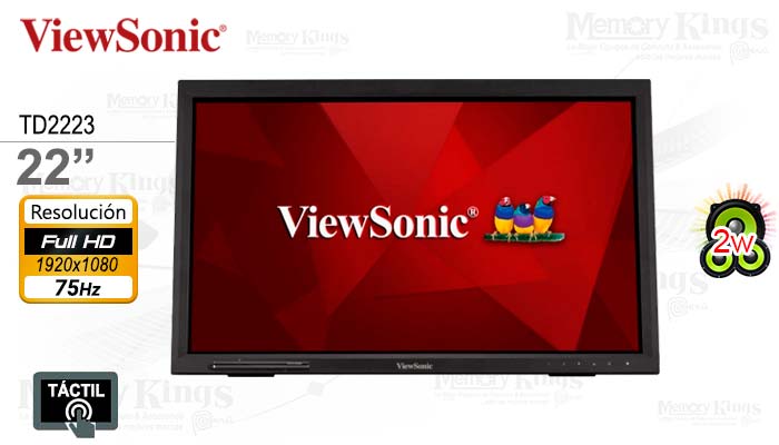 MONITOR 22 VIEWSONIC TD2223 FHD TOUCH Tactil