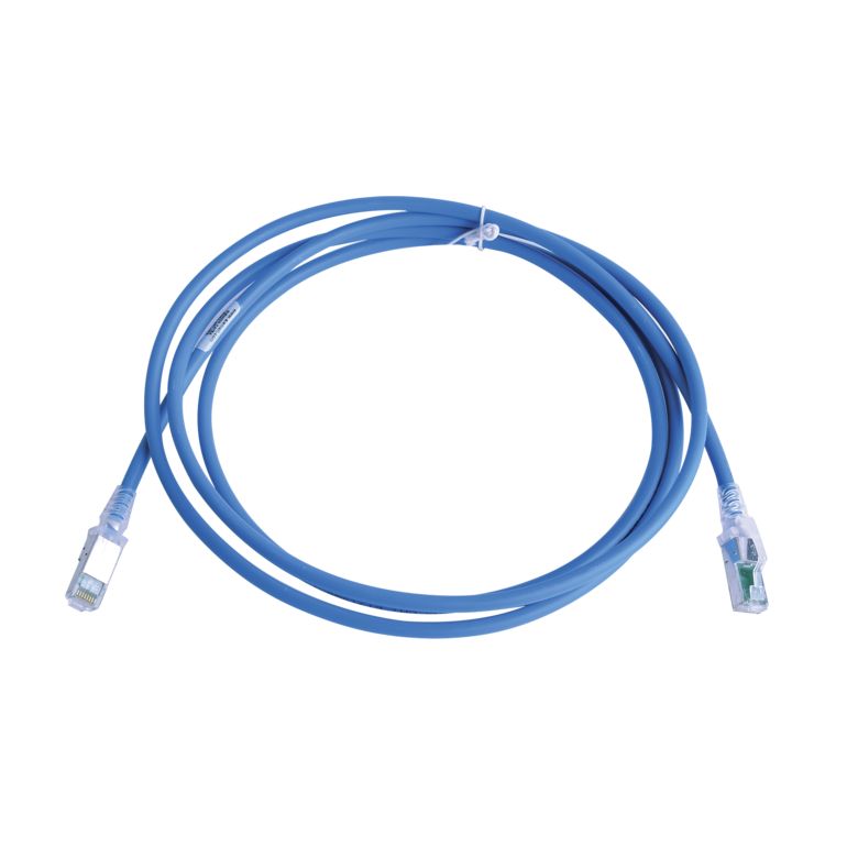 PATCH CORD LSZH-3 F/UTP CAT6A AZUL X 2MTS T568A/B