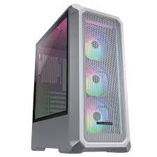 COUGAR CGR-5CC5W-MESH-RGB Gabinete para computadora gamer - Mini ITX, Micro ATX, ATX Placa base admitida - Media Torre - Vidrio templado, Acero - Blanco - 6 x Ventilador(es) admitido - 2 x Compartimiento interno 3.5" - 3 x Compartimiento interno 2.5" - 7