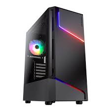COUGAR CGR-5CC6G-RGB Gabinete para computadora gamer - Mini ATX, Micro ATX, ATX Placa base admitida - Media Torre - Negro - 6 x Ventilador(es) admitido - 2 x Compartimiento interno 3.5" - 3 x Compartimiento interno 2.5" - 7 x Ranura(s) - 2 x USB(s) - 1 xE