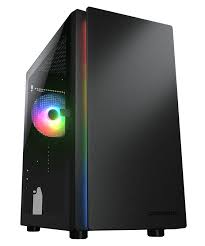 COUGAR Gabinete para computadora gamer - Mini ITX, Micro ATX Placa base admitida - Minitorre - Vidrio templado - Negro - 5 x Ventilador(es) admitido - 0 x Compartimiento externo 5.25" - 0 x Compartimiento externo 3.5" - 2 x Compartimiento interno 3.5" - 4