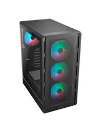 Case Cougar Airface Pure Rgb 650w Bronze (392bd20.0001) Panel De Vidrio, 3 Ventiladores, Led Rgb, 2 Usb, Negro