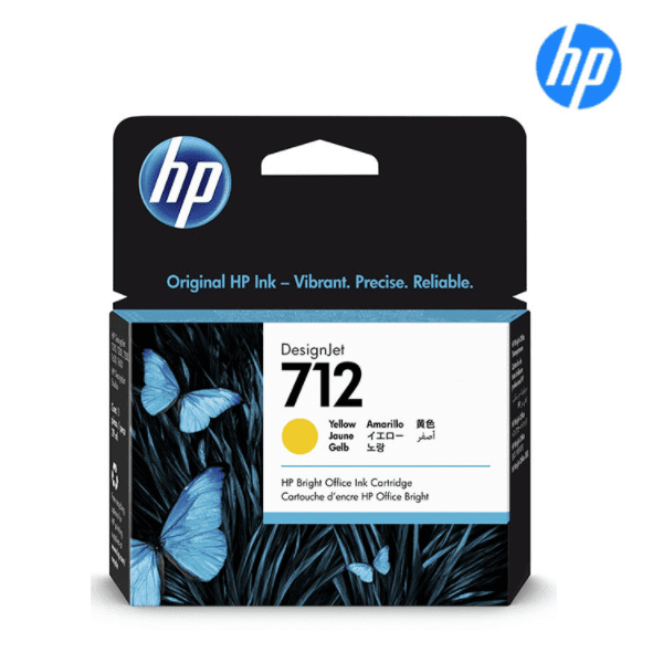 TINTA HP 3ED69A (712A) 29ML YELLOW - DesignJet T650, T250, T210, Studio