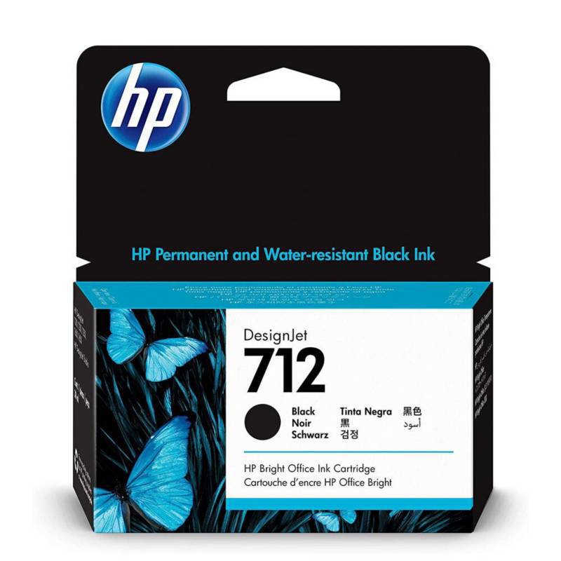 HP TINTA 712 80 ML NEGRO PARA DJ T210 250 T650 STUDIO