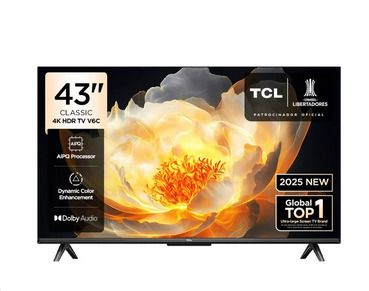 Televisor de 43 Pulgadas TCL Smart TV LED 4K UHD 43V6C