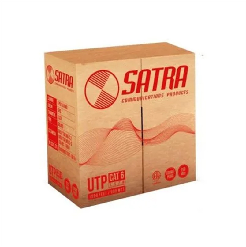Satra - Cable U/UTP Cat6 LSZH 4PX24AWG 305m interiores.