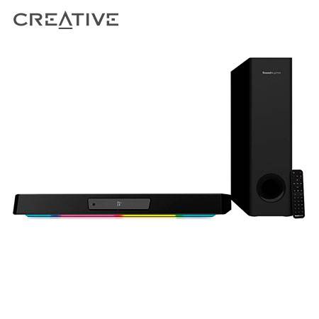 PARLANTE CREATIVE GAMING KATANA V2X 5.1 VIRTUAL 90W/180W SXFI RGB BT/HDMI ARC/3.5MM INPUT/OPTICAL/USB-C 220V BLACK (51MF8400AA000)