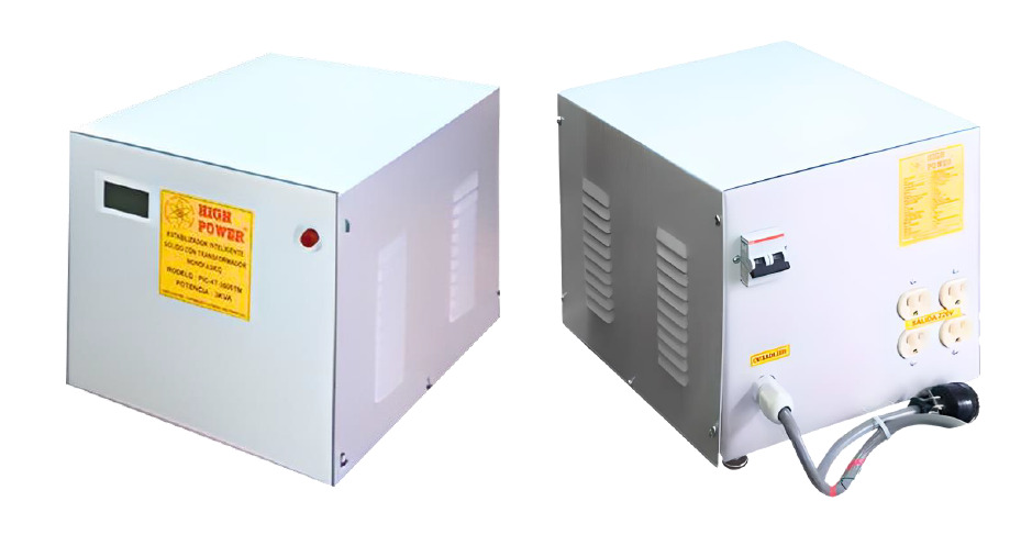 ESTABILIZADOR INTELIGENTE CON TRANSFORMADOR DE AISLAMIENTO 100% ESTADO SOLIDO 3 KVA