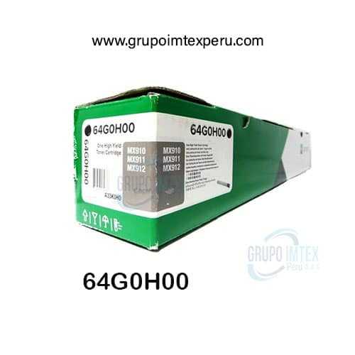 TONER LEXMARK 64G0H00 PARA MX 912 DTE 32.5KPG