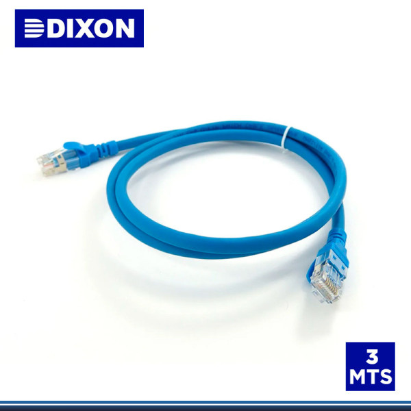 CABLE RED PATCH CORD DIXON 3mt cat-6A Azul