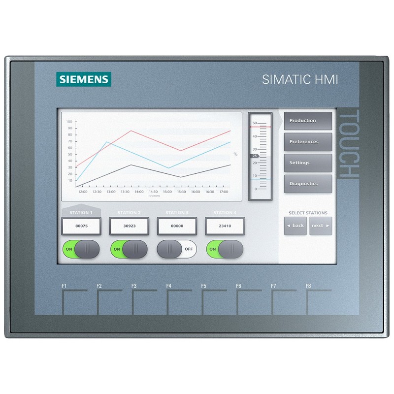 SIMATIC HMI, KTP700 Basic, Basic Panel, Manejo Con Teclado/Táctil, Pantalla TFT De 7\", 65536 Colores, Interfaz PROFINET