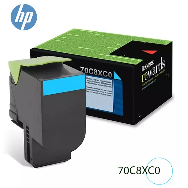 TONER LEXMARK 70C8XC0 CS510de CYAN CARTRIDGE 70C8XC0