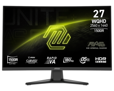 MONITOR MSI MAG-275CQF-E18 27"/QHD/CURVO/180HZ/0.5MS HDMI