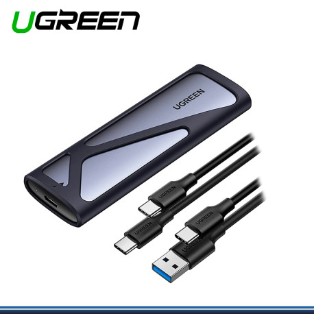 ENCLOSURE UGREEN M.2 NVME Y SATA SSD USB C DE 10GBPS (PN:90264)