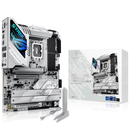 Asus Placa base de escritorio para juegos Asus ROG Strix Z890-A GAMING WIFI - Intel Z890 Conjunto de Circuitos Integrados - ATX - 192GB DDR5 SDRAM Maximum RAM - DIMM, UDIMM - 4 x Memory Slots - Gigabit Ethernet - 2.5Gigabit Ethernet - HDMI - DisplayPort -