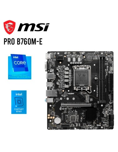 MOTHERBOARD INTEL MSI PRO B760M-E 911-7D48-067