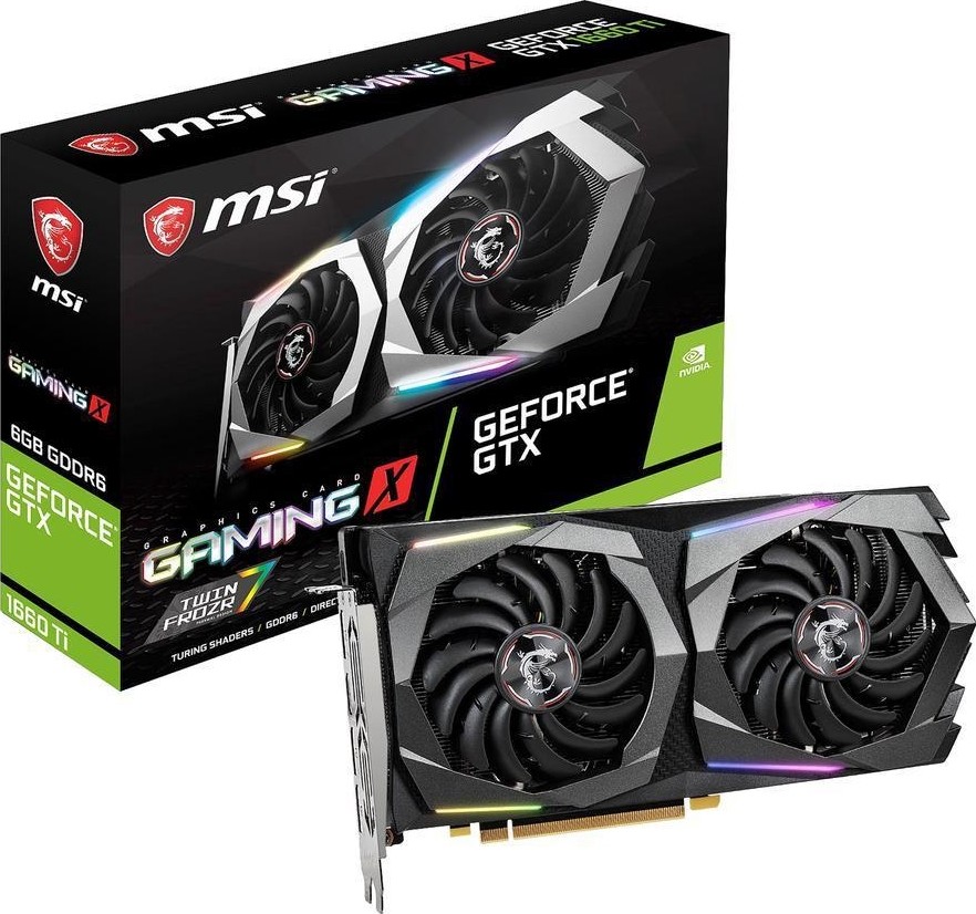 TARJ. VIDEO MSI GEFORCE GTX 1660TI 6GB GDDR6 ( 912-V375-404 ) GAMING X | 192 BIT | LED -RGB