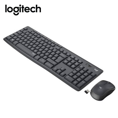 TECLADO LOGITECH + MOUSE MK295 WIRELESS USB BLACK (920-009792)