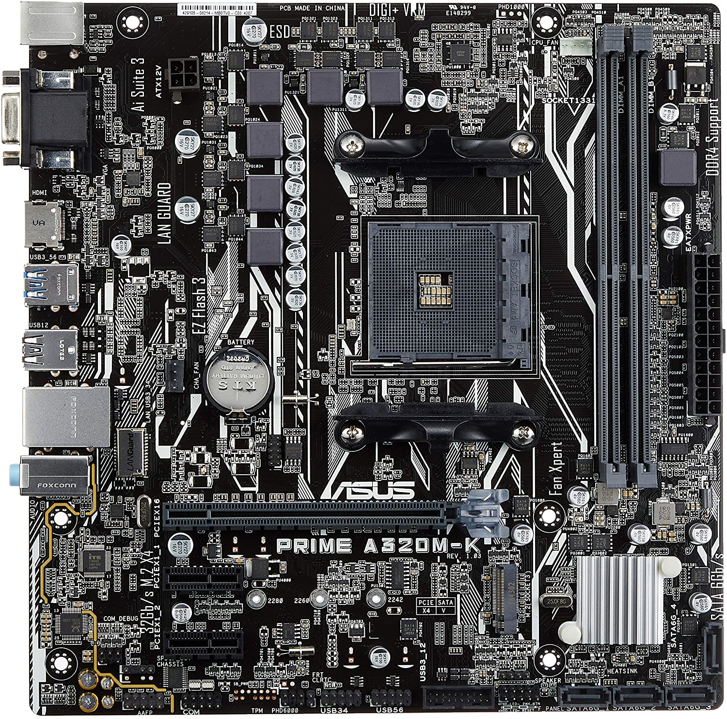 PLACA BASE ASUS PRIME A320M-K AM4