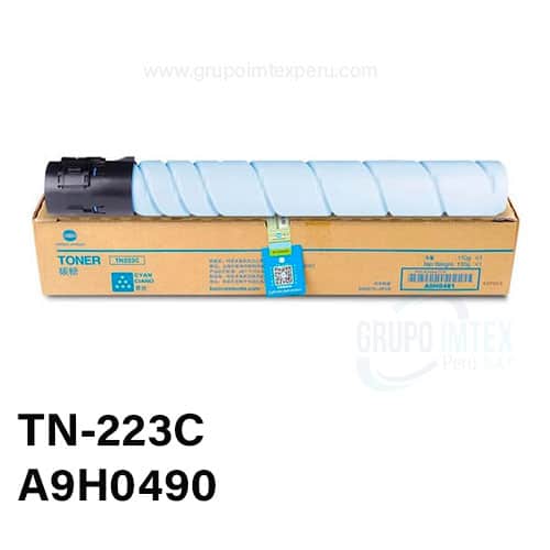 TONER KONICA MINOLTA TN-223C CYAN BIZHUB C-266 A9H0490