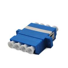 ACOPLADOR MONOMODO LC QUAD COLOR AZUL FLANGE - NEXCONEC