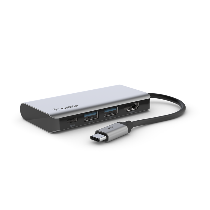 Belkin CONNECT 4-in-1 - Hub adaptador multipuertos - USB-C