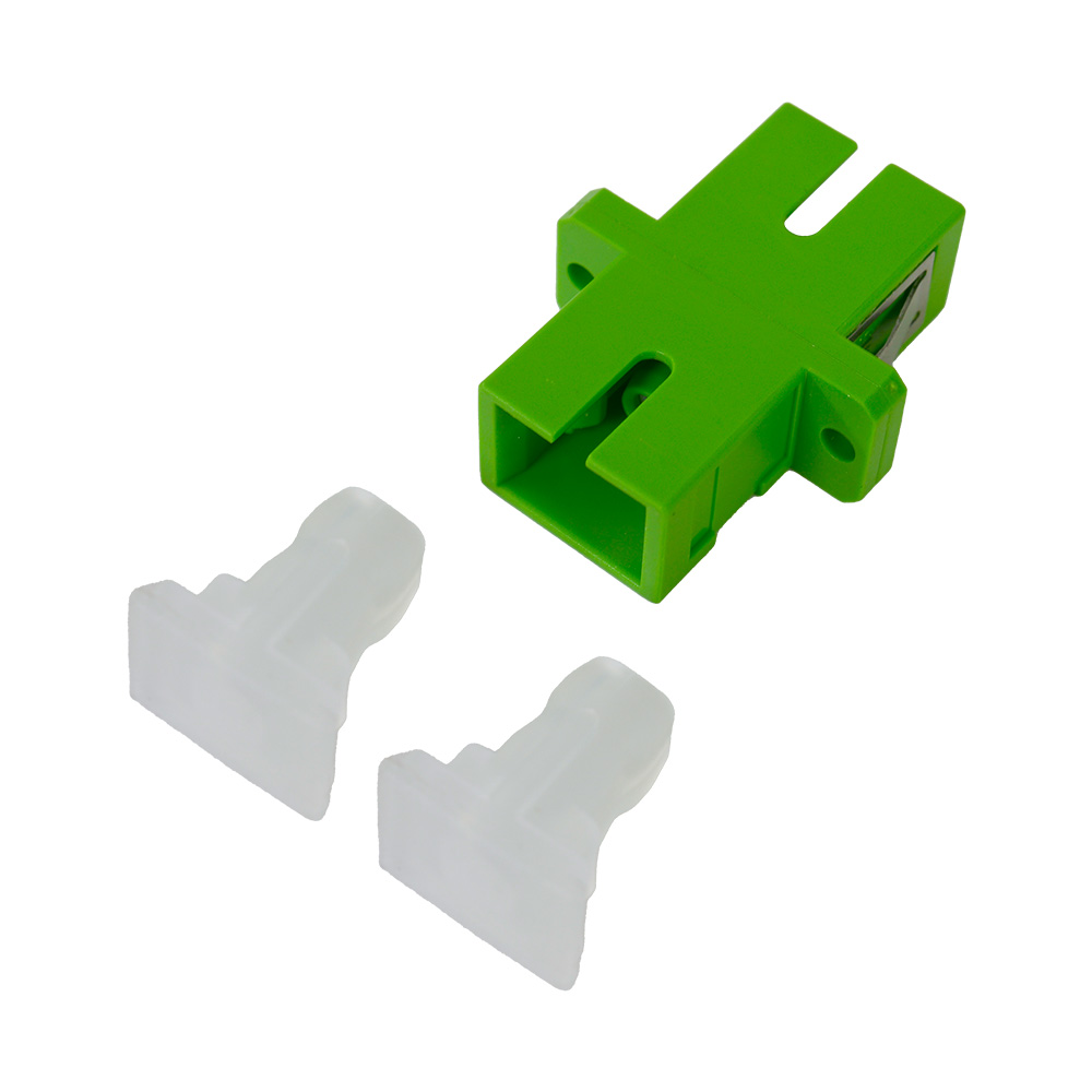 Acoplador FO SC/APC Simplex Monomodo Verde