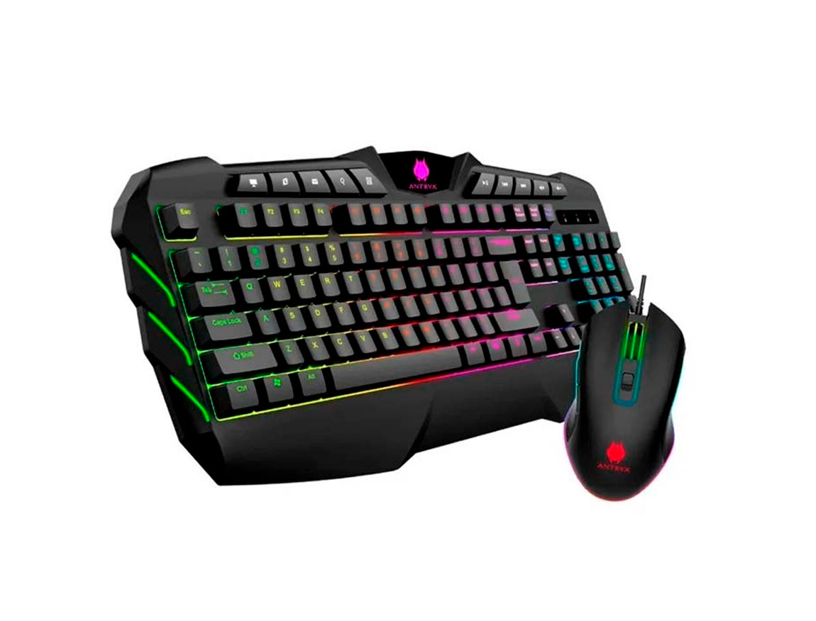 Kit Teclado y Mouse Antryx Chrome Storm GC-1200 RGB (AGC-CS1200-SP)