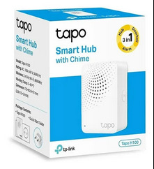Tapo H100 hub inteligente Tapo mini con alarma 90dB, timbre 19 tonos, conecta hasta 64 dispositivos, protocolo sub-G bajo consumo, largo alcance, configuracion facil.