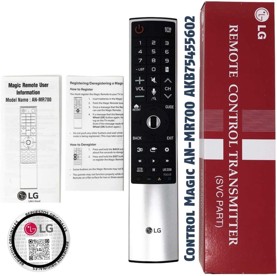Control Magic AN-MR700 AKB75455602 - Reemplazo del LG AN-MR600 y LG AN-MR650