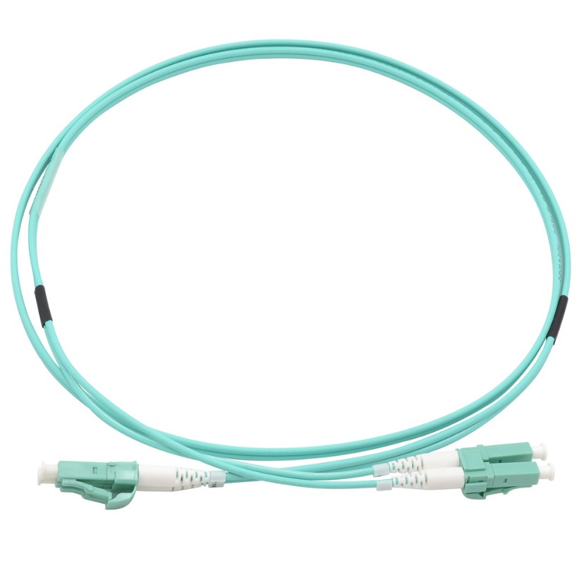 PATCH CORD DE FIBRA OPTICA LC/LC DUPLEX MULTIMODO OM3 COLOR AQUA DE 10 METROS - NEXCONEC