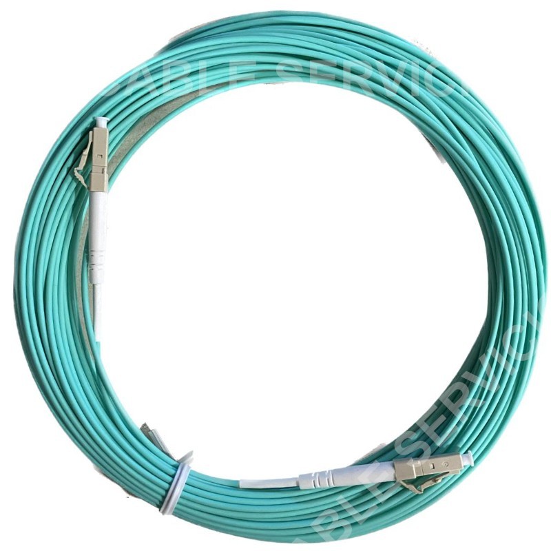 PATCH CORD DE FIBRA OPTICA SIMPLEX MULTIMODO OM3 LC/SC DE 20 METROS COLOR AQUA